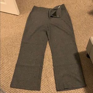 High waisted wide leg herringbone pattern